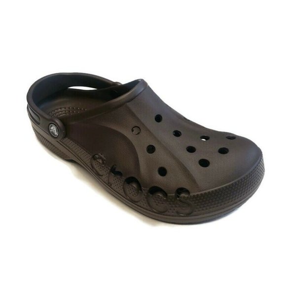 CROCS Other - CROCS Baya Mens Size 10 Womens 12 Lightweight Slip On Clogs Shoes Espresso Brown